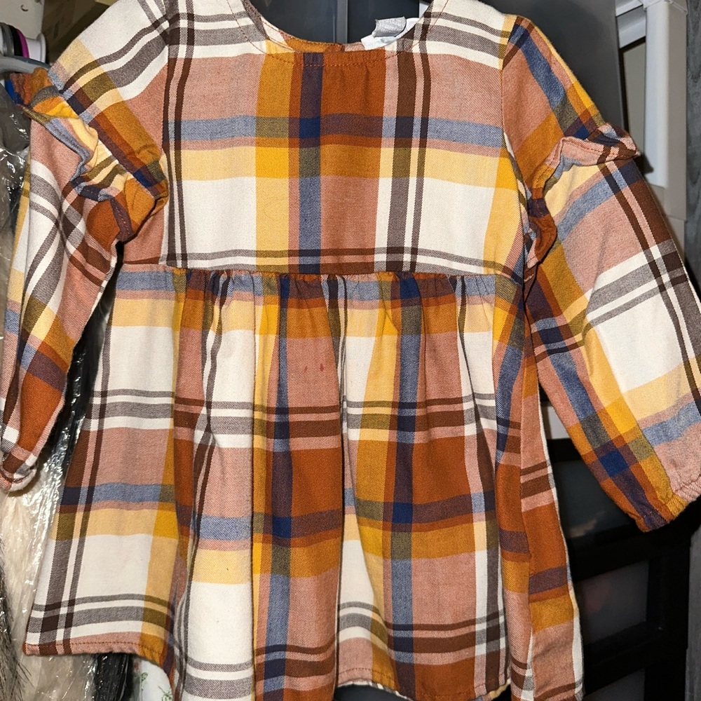 Plaid Long Sleeve Dress